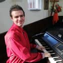 Thomas Corden, who will be playing piano at the Knitted Bible exhibition at Melton Methodist Church