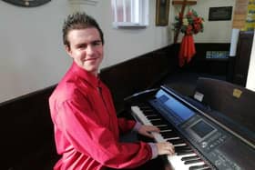 Thomas Corden, who will be playing piano at the Knitted Bible exhibition at Melton Methodist Church