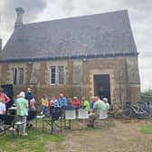 The ‘Little Cup of Joy’ coffee van pictured at Goadby Marwood in the summer - it will visit Dove Cottage Day Hospice's charity shop in January and February