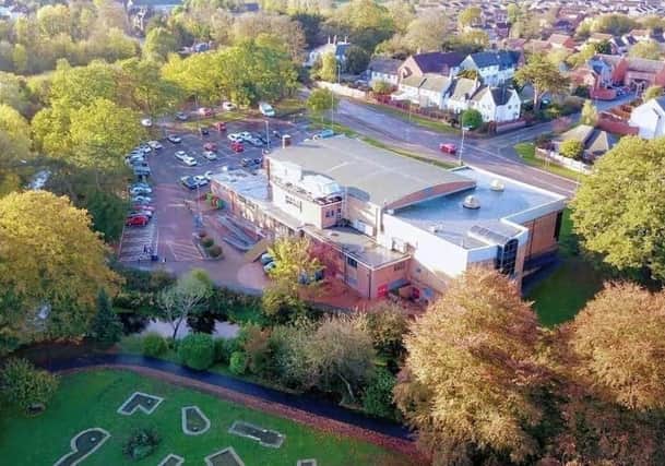 An aerial photo of Melton's Waterfield Leisure Centre PHOTO Mark @ Aerialview360