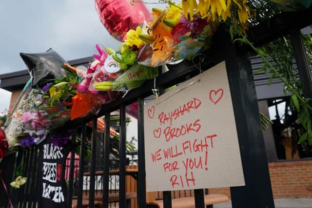 Demonstrators in Atalanta have paid tribute to Rayshard Brooks over the weekend (Getty Images)