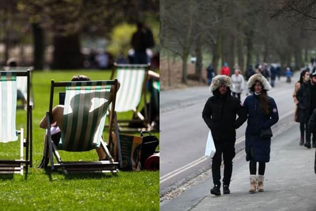 Parts of the UK are set to swing from warm to cold temperatures (Getty Images)