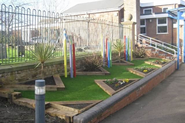 The new garden area at the entrance to Old Dalby Primary School PHOTO: Supplied