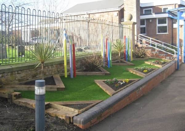 The new garden area at the entrance to Old Dalby Primary School PHOTO: Supplied