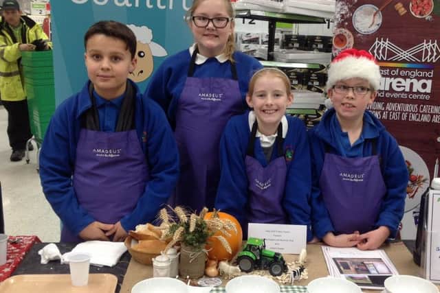 Hose schoolchildren taking part in the Winter Warmer Soup Challenge PHOTO: Supplied
