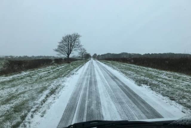 Take extra care on untreated roads