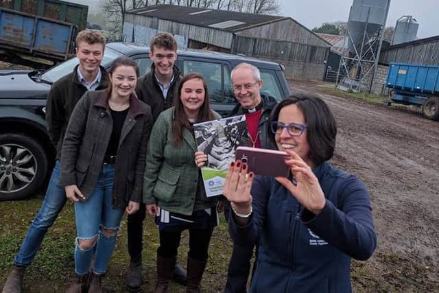 Young farmers selfie with the Archbishop of Canterbury, Justin Welby PHOTO: Supplied