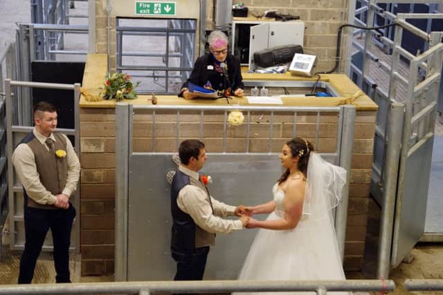 The wedding of Adam and Abi Nadolski at Melton Cattle Market
PHOTO Chris Senior of Senior Photography EMN-171221-104543001