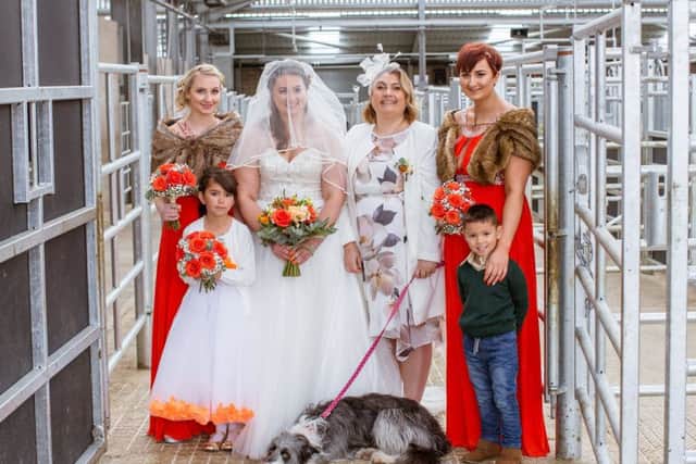 Bride Abi Nadolski and some of the guests at her wedding at Melton Cattle Market
PHOTO Chris Senior of Senior Photography EMN-171221-104554001