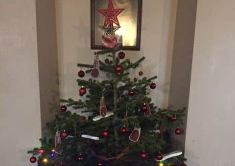 The Christmas tree decorated by Dickies Butchery and Cow Shed Cafe PHOTO: Supplied