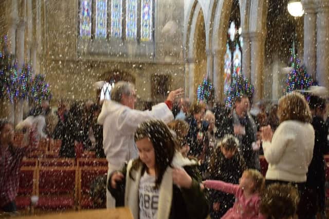 Rev Ashby lets fly with a snowball amidst the melee PHOTO: Supplied