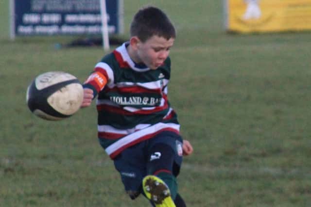Jay Greaves kicks a conversion in his guest role for the over 25s EMN-180301-104852002