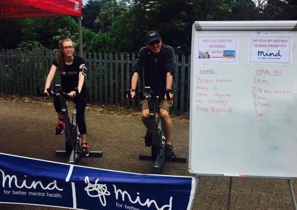 Waterfield Leisure Centre sent in this photo in 2017 of a charity cycle for mental health charity MIND