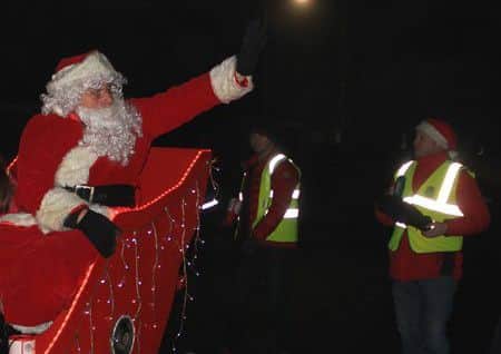 Santa doing the rounds on his sleigh over Christmas PHOTO: Supplied