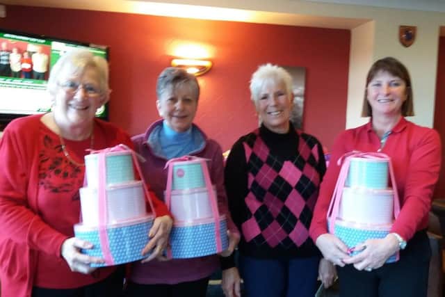 From left, Kathie Finn, Margaret Samways, lady captain Bettyne Norton, Sandie Normanton (lady vice-captain) EMN-180118-142458002