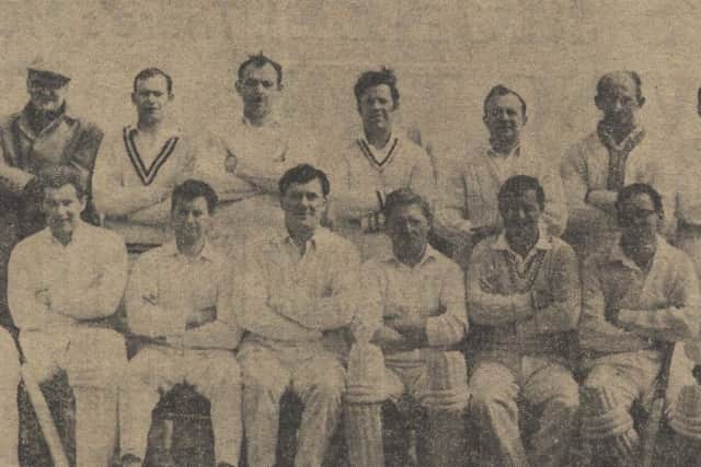Barry Rabjohn, front row, far left, pictured before Melton Town's first-ever match, a narrow win at Holwell Works. Back, from left - D. Harrison, C. J. Lawman, G. Hewitt, D. A. Wright, K. Adlard, R. Jaggard, A. Andow; front - B. Rabjohn, H. Proudman, R. Jones, M. Ferrelly, A. Burton, T. Hopkins EMN-180124-083017002