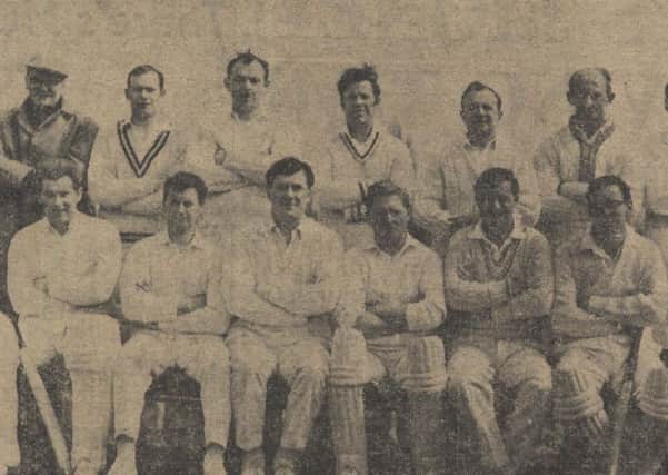 Barry Rabjohn, front row, far left, pictured before Melton Town's first-ever match, a narrow win at Holwell Works. Back, from left - D. Harrison, C. J. Lawman,  G. Hewitt, D. A. Wright, K. Adlard, R. Jaggard, A. Andow; front - B. Rabjohn, H. Proudman, R. Jones, M. Ferrelly, A. Burton, T. Hopkins EMN-180124-083017002