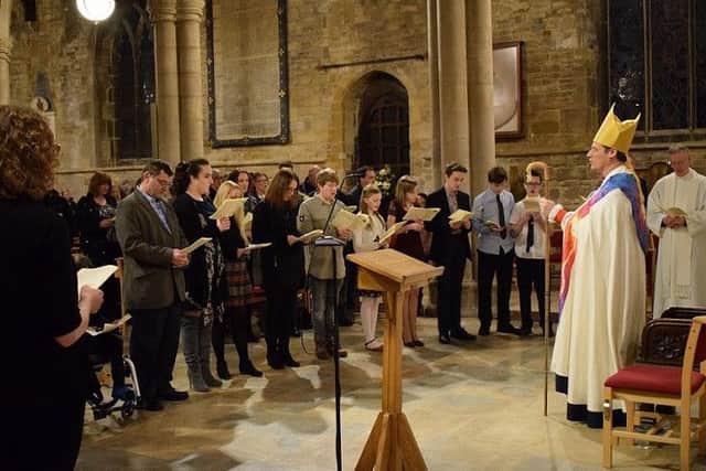 Bishop Martyn addresses the confirmation candidates PHOTO: Supplied