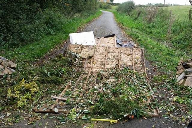 Fly-tipping blocking Welby Lane in Melton EMN-180123-123936001