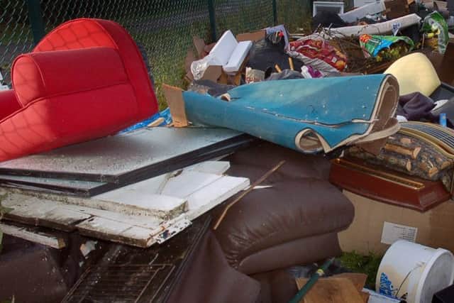 Fly tipping outside Lake Terrace tip in Melton after opening hours were reduced EMN-180123-131307001