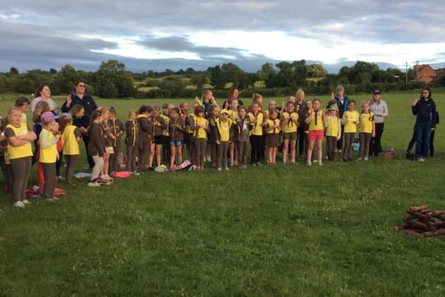 Brownies say The Promise at Long Clawson Village Hall as part of the Leicestershire Centenary Celebrations PHOTO: Supplied