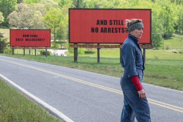 Frances McDormand as Mildred Hayes PHOTO: PA Photo/Twentieth Century Fox Film Corporation