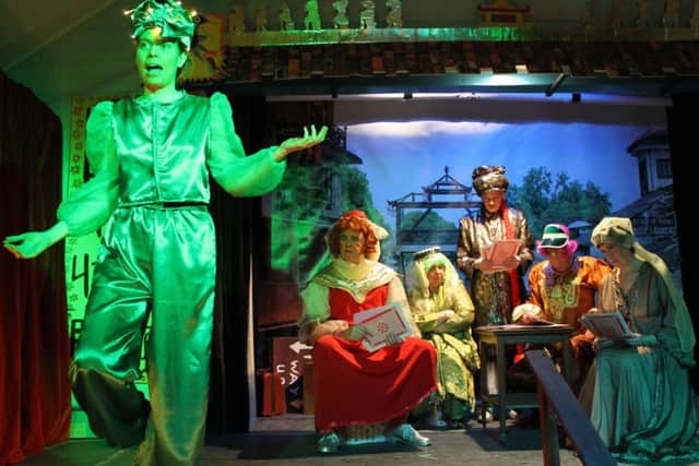 The genie of the lamp appears PHOTO: Martin Fagan