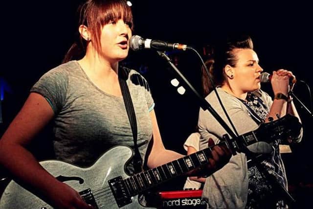 Abby and Liv from Abandon Her performing Sunday evening at The Half Moon PHOTO: Supplied