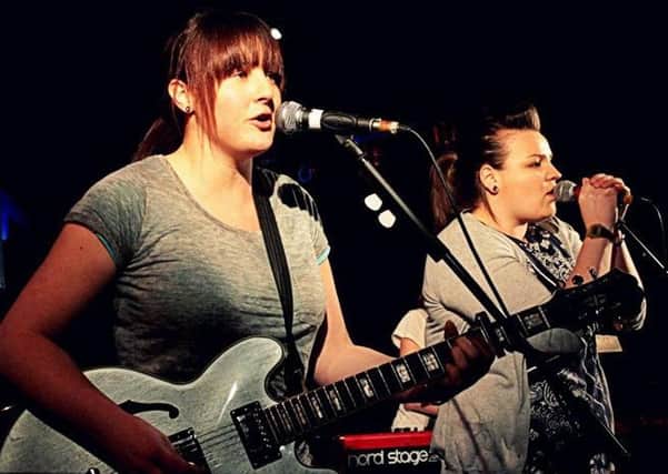 Abby and Liv from Abandon Her performing Sunday evening at The Half Moon PHOTO: Supplied
