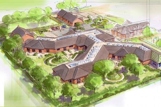 A visual image of what a planned major extension at Scalford Court Care Home will look like if planning permission is approved EMN-180702-142432001