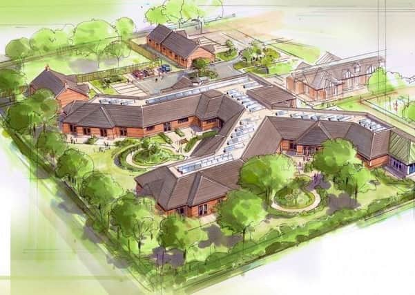 A visual image of what a planned major extension at Scalford Court Care Home will look like if planning permission is approved EMN-180702-142432001