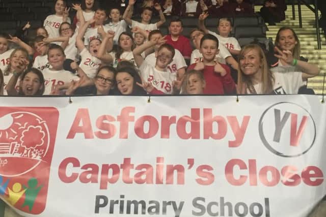 Pupils from Asfordby Captain's Close Primary School perform in the Young Voices concert PHOTO: Supplied