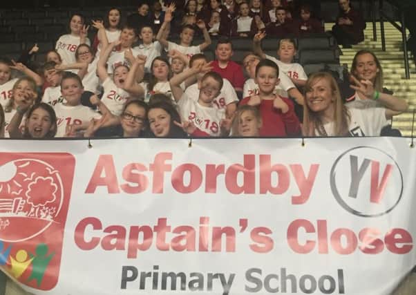 Pupils from Asfordby Captain's Close Primary School perform in the Young Voices concert PHOTO: Supplied