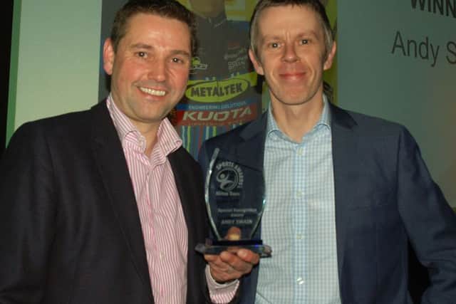 Sports Recognition Award winner Andy Swain (left) with Melton Times Sports Editor Chris Harby EMN-180802-225646002