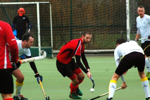 Craig Durrant in possession for Melton HC Second XI during their 4-3 home defeat to in-form Northampoton Saints. Melton dropped to sixth in their league EMN-180213-155356002