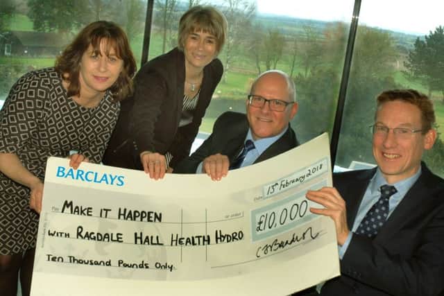 Ragdale Hall directors Allison Garner (personnel), Hugh Wilson (hotel), Clare Brandish (sales and marketing) and managing director David Hamdorff launch Make It Happen 2018 EMN-180213-161027001
