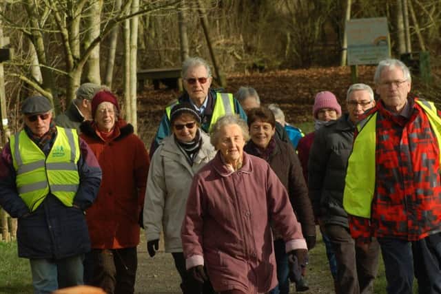 The seniors walking group set off on one of their regular Thursday walks at Melton Country Park PHOTO: Tim Williams