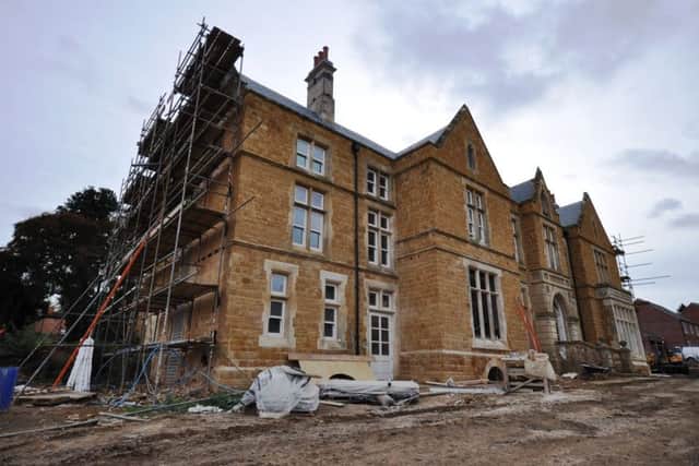 The transformed former War Memorial Hospital buidling, off Ankle Hill, Melton, which has been converted into luxury apartments as part of a Â£30 million development of the site EMN-180220-092240001