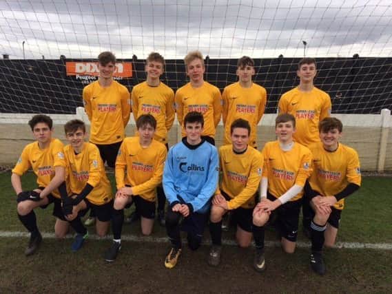 Priory Belvoir Year 11s line up before their national cup quarter-final win in Doncaster EMN-180222-173514002