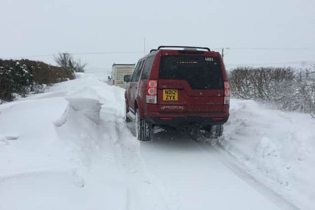 Gareth Batchelor, of the Leicestershire and Rutland 4x4 Response team, took this picture while he was out rescuing people on the treachorous snow-bound routes of the Melton borough EMN-180503-144922001