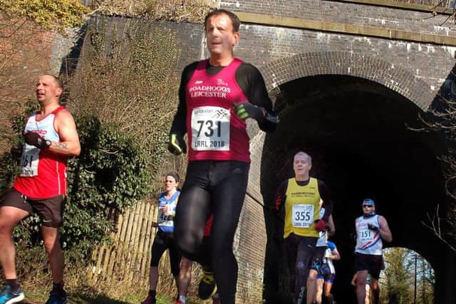 Runners steam through the Asfordby Valley railway tunnel EMN-180503-172726002