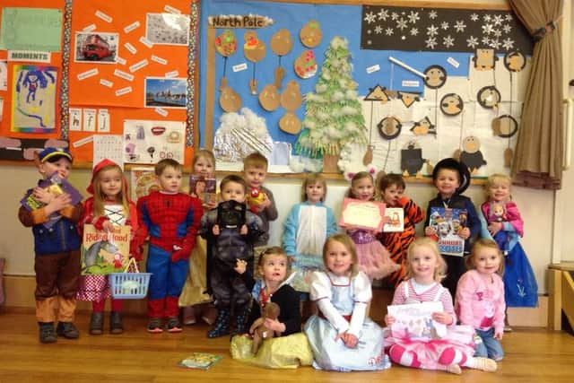 Youngsters at Whissendine Pre-school dressed as their favourite book character. Some of the children used their superpowers to get through the snow PHOTO: Supplied