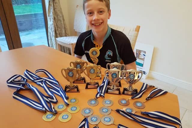 James chalked up an impressive stash of medals and trophies at the 2017 county championships EMN-180703-120649002