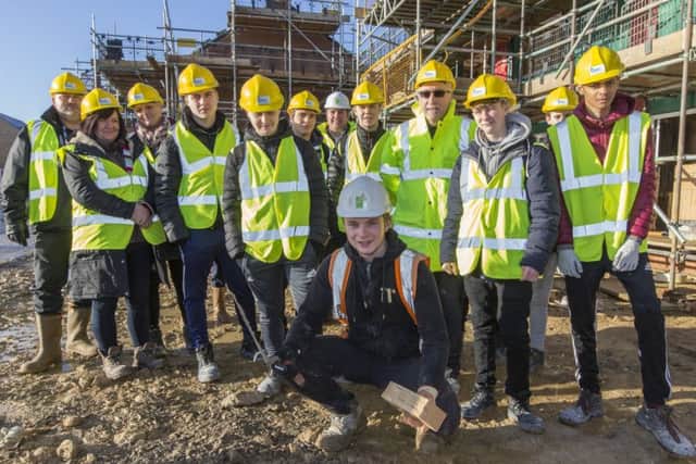 Students and staff from Brooksby Melton College during their site visit to Melton Fields PHOTO: Toby Savage