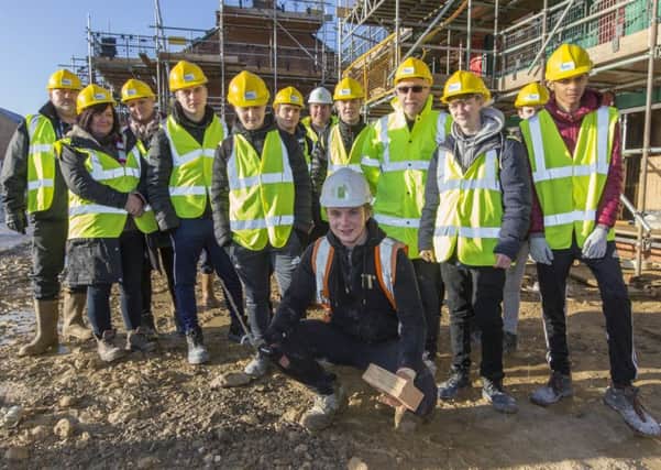 Students and staff from Brooksby Melton College during their site visit to Melton Fields PHOTO: Toby Savage