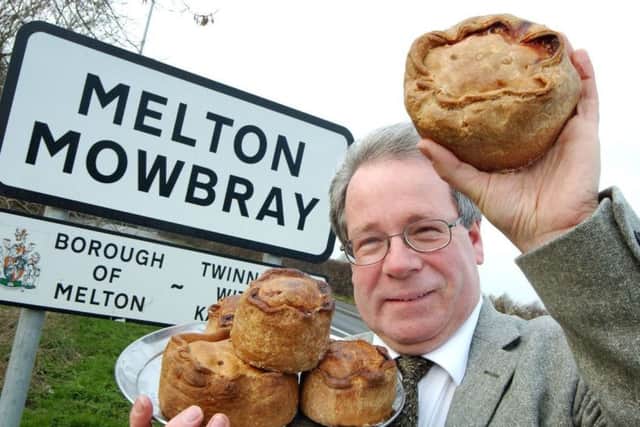Matthew O'Callaghan with some of Melton's famous pork pies EMN-180703-164055001