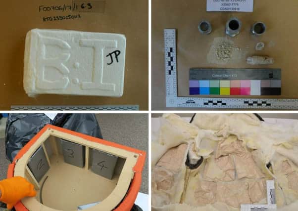 Images of objects a gang hid drugs in as part of a plot to flood Leicestershire with Â£10million worth of class A drugs
PHOTO LEICESTERSHIRE POLICE EMN-180316-172645001