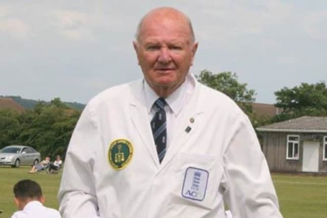 Vic was still umpiring last season aged 86. Picture courtesy of Belvoir CC EMN-180321-133817002