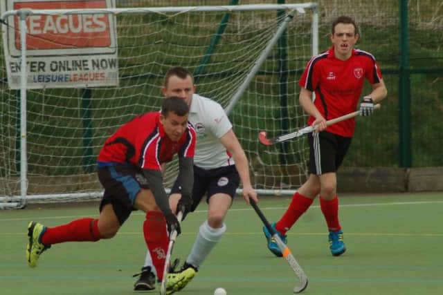 Marc Herickx on the ball for Melton Second XI who ended the season eighth in their East Midlands Premier Division after a 6-2 win over bottom side Newark EMN-180327-144049002