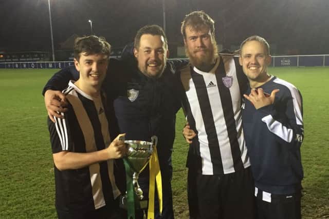 From left, Jake McEnery, manager Shaun Wilkes, Greg Fletcher, Leo Coggan EMN-180327-102746002